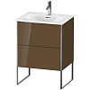 Картинка анонса товара «тумба под раковину duravit xsquare xs452206161 напольная 61 см коричнево-оливковый глянцевый»