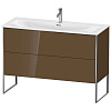 Картинка анонса товара «тумба под раковину duravit xsquare xs452606161 напольная 121 см коричнево-оливковый глянцевый»