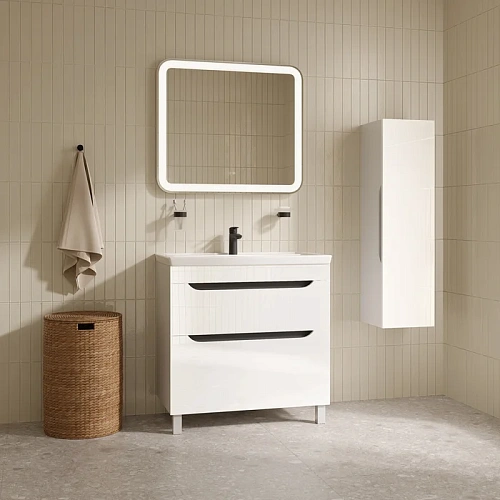 Тумба с раковиной IDDIS Ray RAY80WFi95K напольная, 80 см, белый Тумба с раковиной IDDIS Ray RAY80WFi95K напольная, 80 см, белый