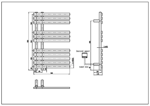 Полотенцесушитель электрический Boheme VENTURO ХРОМ 723-CR Полотенцесушитель электрический Boheme VENTURO ХРОМ 723-CR