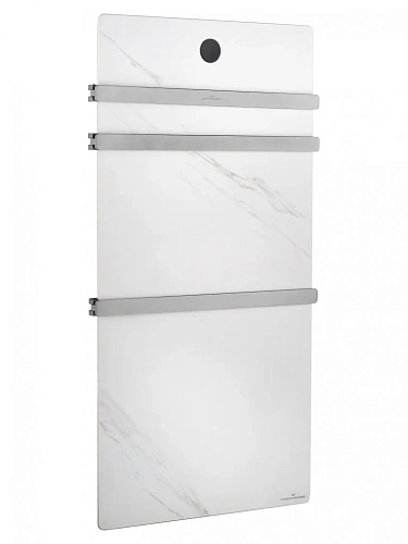Полотенцесушитель электрический Wonzon & Woghand с греющей плитой белый мрамор, брашированный никель (WW-A503-BR) Полотенцесушитель электрический Wonzon & Woghand с греющей плитой белый мрамор, брашированный никель (WW-A503-BR)