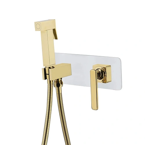 Гигиенический душ Lemark Mista LM6419WG, встраиваемый, белый/золото Гигиенический душ Lemark Mista LM6419WG, встраиваемый, белый/золото