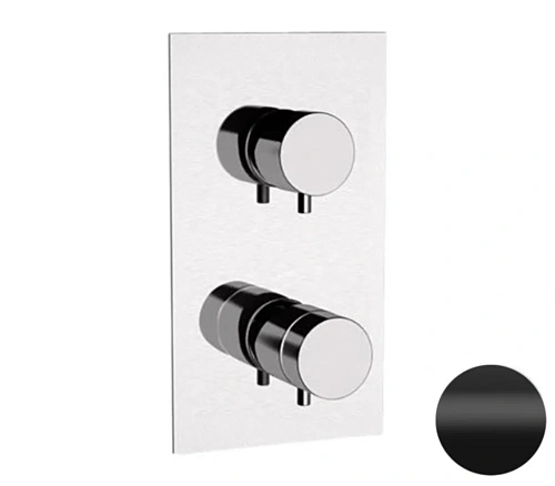 Смеситель для душа Remer Elegance NT92QKBNO термостатический, черный матовый Смеситель для душа Remer Elegance NT92QKBNO термостатический, черный матовый