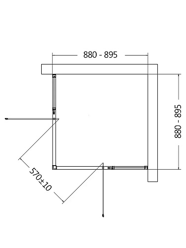 Душевой уголок AQUAme AQM7102-2-9 900x900x1950мм стекло 6мм, цвет профиля матовый черный Душевой уголок AQUAme AQM7102-2-9 900x900x1950мм стекло 6мм, цвет профиля матовый черный