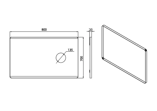 Зеркало Boheme Vallessi с увеличением и подсветкой 80x70, IP24 542/2 Зеркало Boheme Vallessi с увеличением и подсветкой 80x70, IP24 542/2