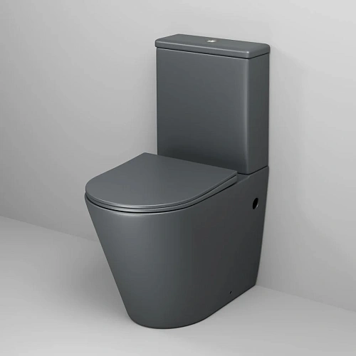 Унитаз напольный GROSSMAN GR-4480GMS Color 620x365x810 серый матовый безободковый с тонкой крышкой Унитаз напольный GROSSMAN GR-4480GMS Color 620x365x810 серый матовый безободковый с тонкой крышкой