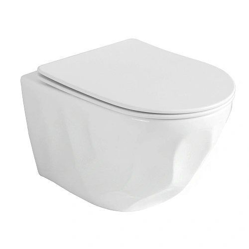 Унитаз подвесной Tornado Gid Tr2196TFX 62263Y белый 49x35.5x34 с крышкой микролифт Унитаз подвесной Tornado Gid Tr2196TFX 62263Y белый 49x35.5x34 с крышкой микролифт