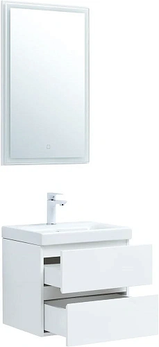 Комплект мебели Aquanet Беркли 50 белый глянец (2 ящика) 00306356 Комплект мебели Aquanet Беркли 50 белый глянец (2 ящика) 00306356