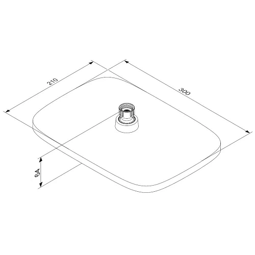 Верхний душ Damixa Gala 953050000 квадрат, хром Верхний душ Damixa Gala 953050000 квадрат, хром