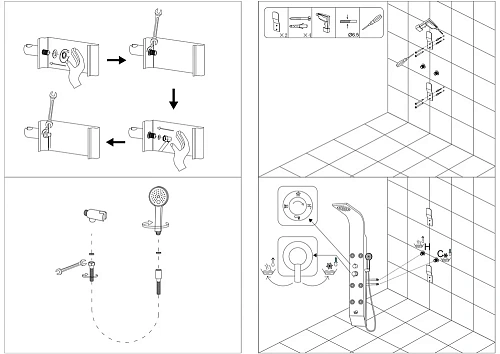 Душевая панель Taliente A02 150x20см, белый/хром, с изливом TA-G-A02Wcr+s Душевая панель Taliente A02 150x20см, белый/хром, с изливом TA-G-A02Wcr+s