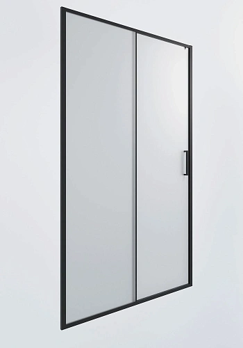 Душевая дверь Timo TD-150/03F-6, раздвижная 1950x1500, профиль черный, стекло матовое 6 мм Душевая дверь Timo TD-150/03F-6, раздвижная 1950x1500, профиль черный, стекло матовое 6 мм