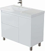 Тумба под раковину Aquanet Nova Lite 2.0 100 00346341 напольная, белый глянец, левая