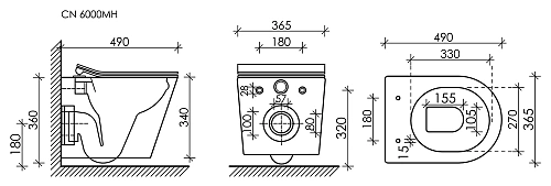 Унитаз подвесной Ceramica Nova BALEARICA CN6000MH Унитаз подвесной Ceramica Nova BALEARICA CN6000MH