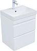Тумба с раковиной Aquanet Слим 50 00348175 белый сатин
