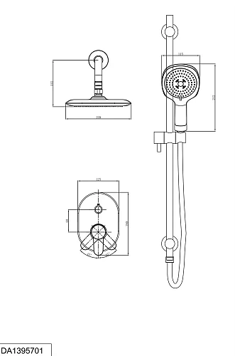 Душевая система D&K Marx Rhein DA1395701 Душевая система D&K Marx Rhein DA1395701