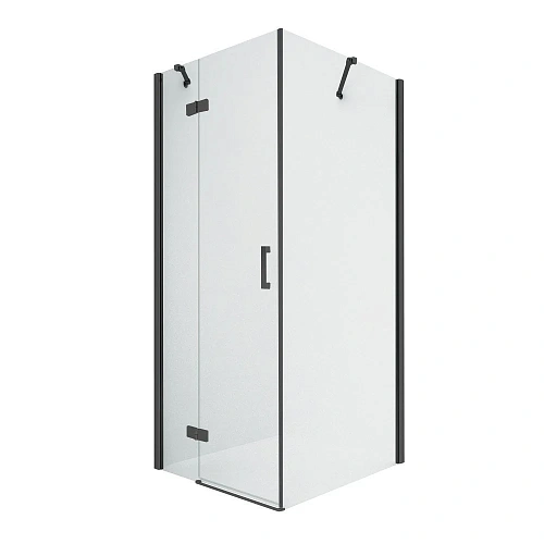 Душевой уголок NEW TRENDY NEW RENOMA BLACK L 90x80x195 D-0203A/D-0110B (черный) Душевой уголок NEW TRENDY NEW RENOMA BLACK L 90x80x195 D-0203A/D-0110B (черный)