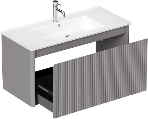 Тумба под раковину Allen Brau Gravity 100 1.370018.PGM платина матовый Тумба под раковину Allen Brau Gravity 100 1.370018.PGM платина матовый