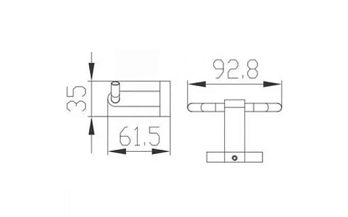 Крючок Kaiser Gerade KH-2012 хром из латуни Крючок Kaiser Gerade KH-2012 хром из латуни