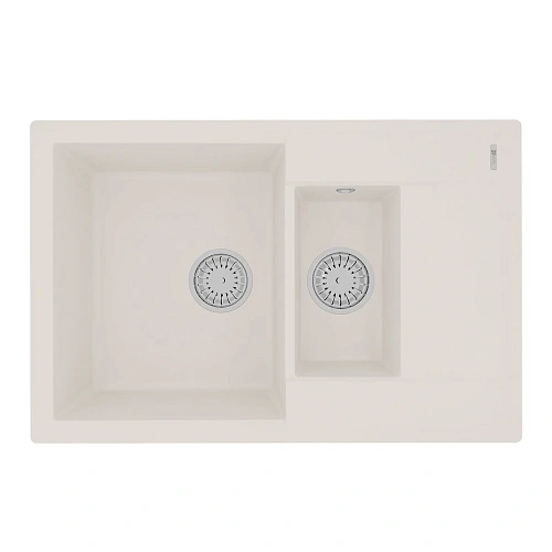 Кухонная мойка Lemark RAMZA 760 врезная из кварцгранита, с крылом, Жасмин 9910040 Кухонная мойка Lemark RAMZA 760 врезная из кварцгранита, с крылом, Жасмин 9910040