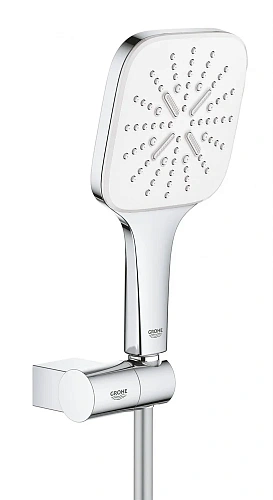 Душевой гарнитур GROHE Rainshower SmartActive 130 Cube, 3 вида струй, белая луна (26588LS0) Душевой гарнитур GROHE Rainshower SmartActive 130 Cube, 3 вида струй, белая луна (26588LS0)