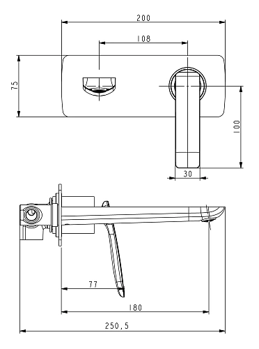 Смеситель для раковины Timo Helmi 4071/00-16SM встраиваемый хром-белый Смеситель для раковины Timo Helmi 4071/00-16SM встраиваемый хром-белый