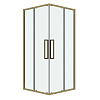 Картинка анонса товара «душевой уголок grossman cosmo 300.k33.02.9090.32.00 (90x90x195) квадрат,раздвижн,золото сатин,стекло прозрачн»