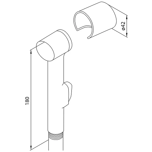 Гигиеническая лейка Damixa Shower program 760210264 Гигиеническая лейка Damixa Shower program 760210264