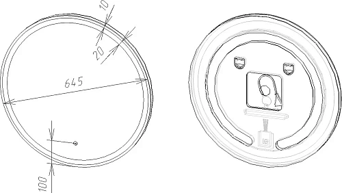 Зеркало DIWO Ростов 65 с подсветкой, круглое, сенсорное управление, настенное 482435 Зеркало DIWO Ростов 65 с подсветкой, круглое, сенсорное управление, настенное 482435