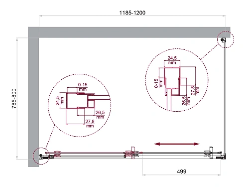 Душевой уголок BelBagno LUCE-AH-1-120/80-C-Cr Душевой уголок BelBagno LUCE-AH-1-120/80-C-Cr