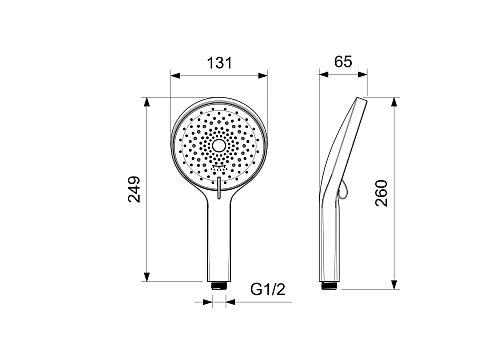 Душевая лейка Aquatek Лугано AQ2201MB черный матовый Душевая лейка Aquatek Лугано AQ2201MB черный матовый