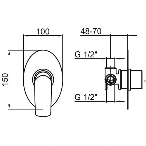 Смеситель для душа Webert Aria AI880101844 Смеситель для душа Webert Aria AI880101844