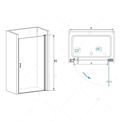 Душевая дверь RGW Leipzig LE-03 06120308-11 Душевая дверь RGW Leipzig LE-03 06120308-11