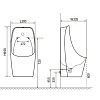 Писсуар Aquatek 300x335x690 AQ3060-S-00 белый, в комплекте с сенсорным смывным механизмом Писсуар Aquatek 300x335x690 AQ3060-S-00 белый, в комплекте с сенсорным смывным механизмом