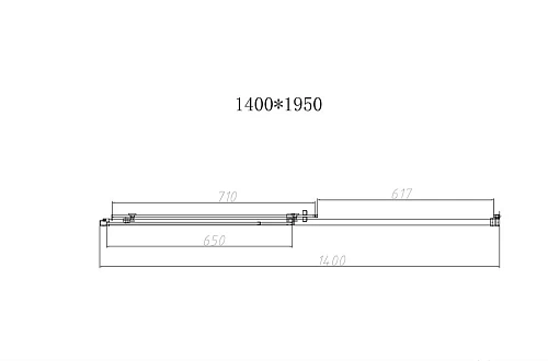 Душевая дверь Slim-N VDS-4SN140CLB, 1400, черный, стекло прозрачное Душевая дверь Slim-N VDS-4SN140CLB, 1400, черный, стекло прозрачное
