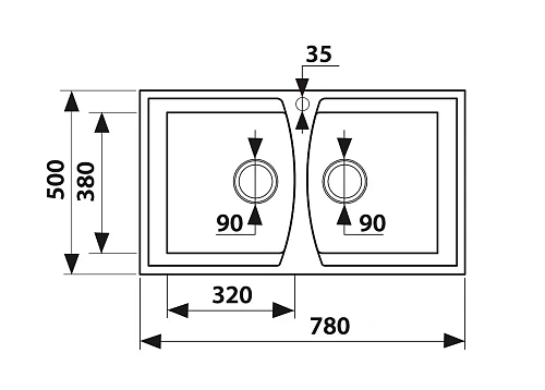 Кухонная мойка Kaiser KM2M-5078 S-302 Sand (цв. 302) Кухонная мойка Kaiser KM2M-5078 S-302 Sand (цв. 302)