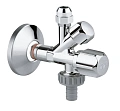 Вентиль угловой GROHE комбинированный 1/2″-3/8″ для подключения смесителей, хром (22036000) Вентиль угловой GROHE комбинированный 1/2″-3/8″ для подключения смесителей, хром (22036000)