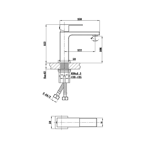 Смеситель для раковины Vincea Cube VBF-1C01BG брашированное золото Смеситель для раковины Vincea Cube VBF-1C01BG брашированное золото