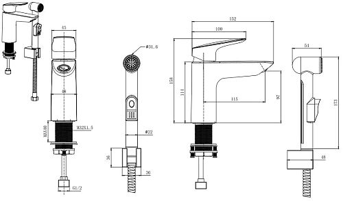 Смеситель для раковины Aquatek ВЕГА AQ1012CR хром Смеситель для раковины Aquatek ВЕГА AQ1012CR хром