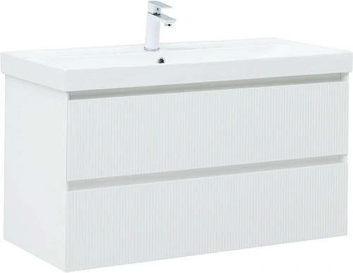 Тумба под раковину Aquanet Альтера 100 белый матовый 00337157 подвесная Тумба под раковину Aquanet Альтера 100 белый матовый 00337157 подвесная