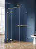 Картинка анонса товара «душевой уголок new trendy avexa gold brushed l 100x120x200 exk-3027 брашированное золото»