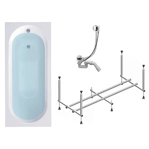 Акриловая ванна Timo ROHA1270 120x70x58 с каркасом, слив-переливом и фронтальной панелью Акриловая ванна Timo ROHA1270 120x70x58 с каркасом, слив-переливом и фронтальной панелью