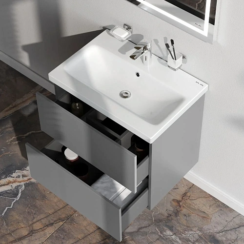 Тумба под раковину AM.PM Gem M90FHX06022GM подвесная, 60 см push-to-open, графит матовый Тумба под раковину AM.PM Gem M90FHX06022GM подвесная, 60 см push-to-open, графит матовый