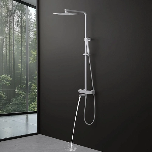 Душевая система Timo Tetra-thermo SX-0169/16 с термостатом белый матовый Душевая система Timo Tetra-thermo SX-0169/16 с термостатом белый матовый