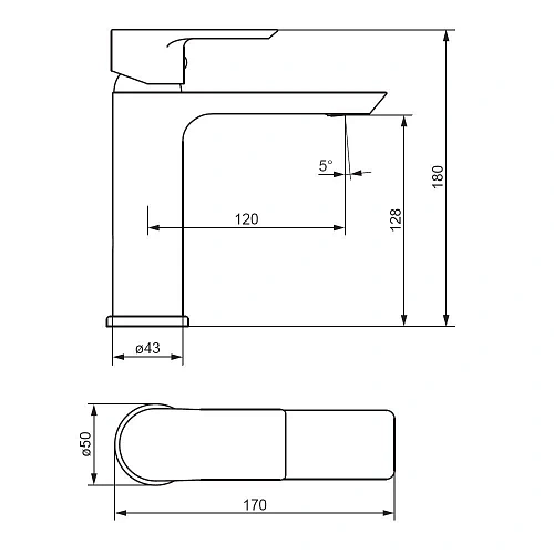 Смеситель для раковины Damixa Apollo 470210300 черный Смеситель для раковины Damixa Apollo 470210300 черный