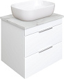 Тумба с раковиной STWORKI Копенгаген Копенгаген 60 белая, со столешницей Stone Aura 60 и сифоном Neo 582088 Тумба с раковиной STWORKI Копенгаген Копенгаген 60 белая, со столешницей Stone Aura 60 и сифоном Neo 582088
