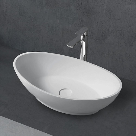 Раковина ABBER Stein AS2610 накладная, белая матовая