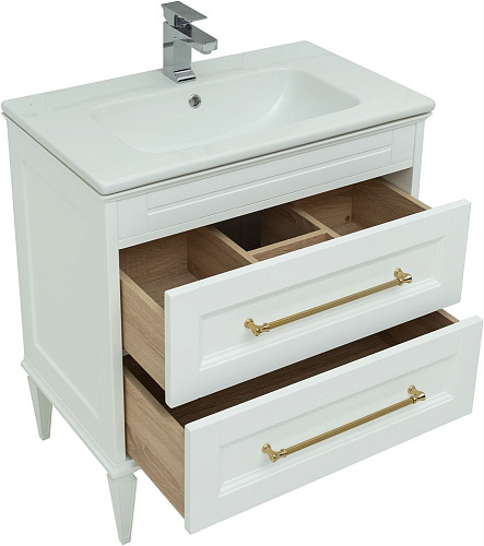 Тумба под раковину Aquanet Бостон 80 белый матовый 00243782 Тумба под раковину Aquanet Бостон 80 белый матовый 00243782