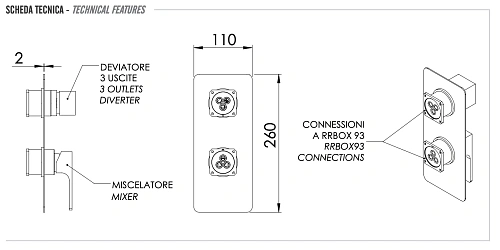 Смеситель для душа Remer Absolute AU93KBCFP, чёрный брашированный хром Смеситель для душа Remer Absolute AU93KBCFP, чёрный брашированный хром