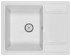 Кухонная мойка Granula 6503, АРКТИК (БЕЛЫЙ), кварц 650х500