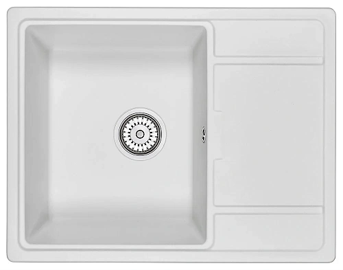 Кухонная мойка Granula 6503, АРКТИК (БЕЛЫЙ), кварц 650х500 Кухонная мойка Granula 6503, АРКТИК (БЕЛЫЙ), кварц 650х500